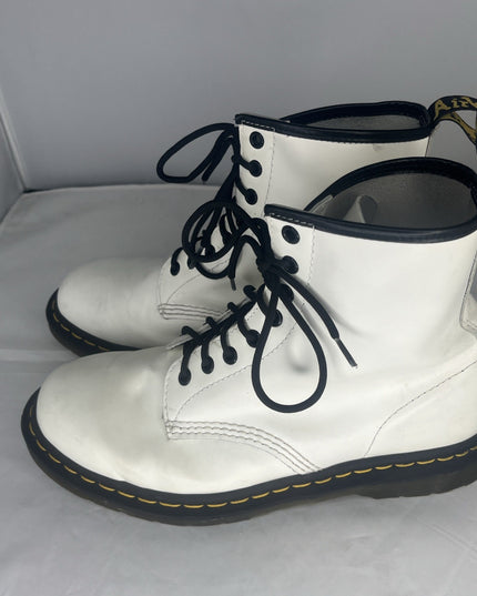 Dr Martens Mens Leather White 11822 Lace Up Boots Size 9M/10L