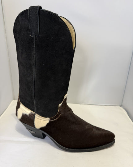 Code West By Dan Post Vintage Hair On Hide Cowboy Boots Womens 10 D Beautiful