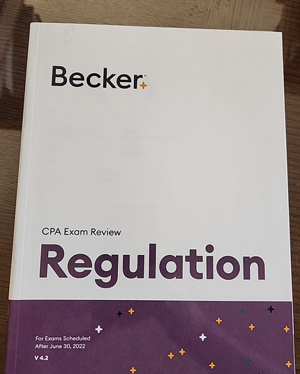 Becker Professional Education CPA Exam Review - V 4.2 Regulation Textbook by...