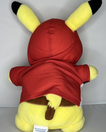 Pikachu Pokemon Build a Bear 15" Stuffed Toy BAB Plush W/ Hoodie