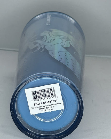 Starbucks 2021 Siren Color Changing Cold Cup 24 oz tumbler blue - No Straw