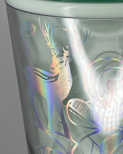 Starbucks 2022 Holiday Woodland Mint Color Changing Tumbler 24oz Cup- No Straw