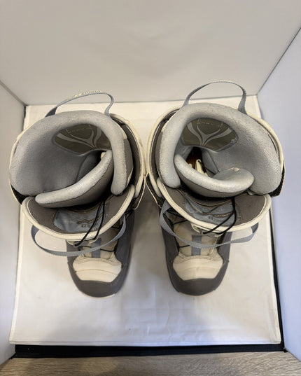 Salomon Kalitan Womens Grey and White Snowboard Boots Size US 9 Auto fit +