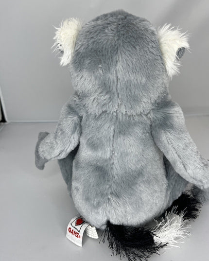 Ganz Webkinz Realistic Lemur 9" Plush Gray Ring Tail Stuffed Animal Toy