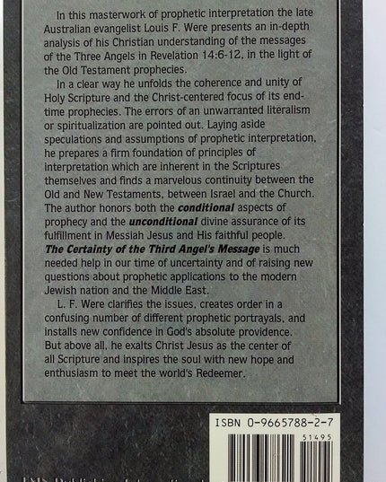 Certainty of the Three Angel's Message