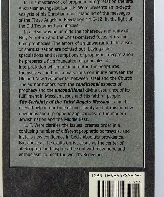 Certainty of the Three Angel's Message