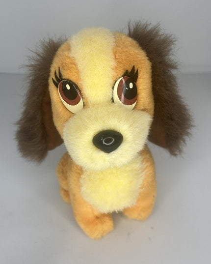 Disney Lady and The Tramp Plush Toy Dog Walt Disney World Disneyland Vintage 7"