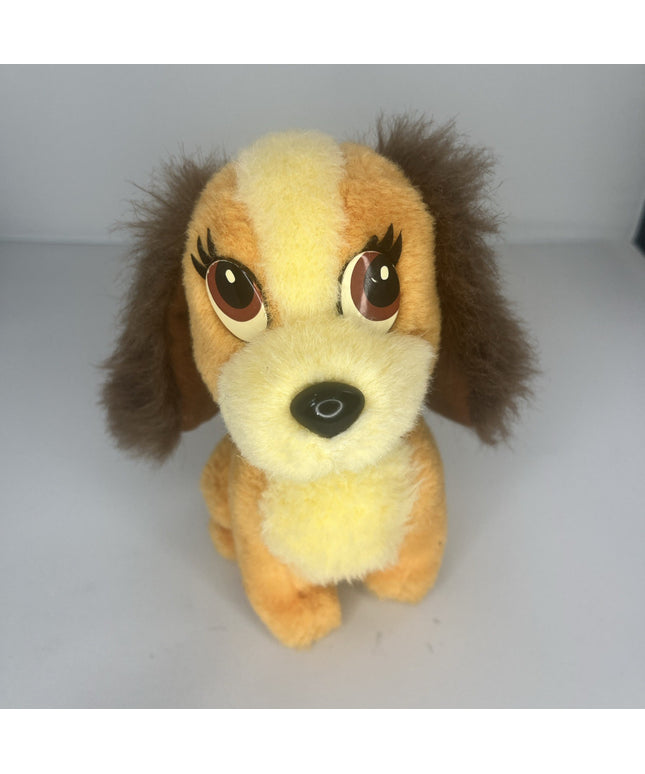 Disney Lady and The Tramp Plush Toy Dog Walt Disney World Disneyland Vintage 7"