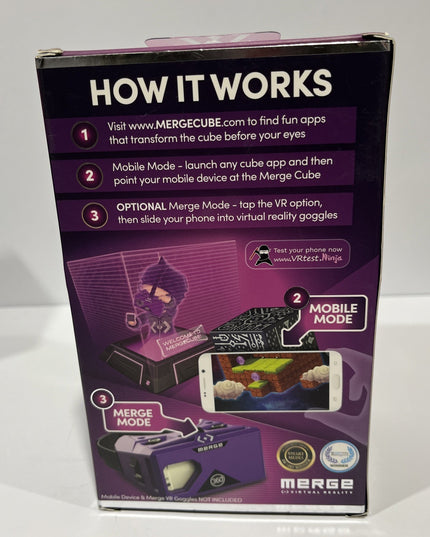 Merge Cube Holograms AR/VR STEM TOY Ages 10+ Compatible with iOS & Android NEW