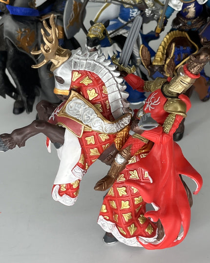 Set Of 5 Papo Knights On Horseback 2005-2014