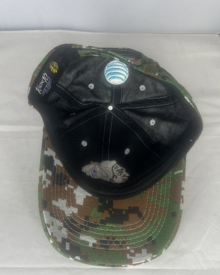 NHL Chicago Blackhawks Hat Cap Camo Strap Back Embroidered Logo Kick 10 Pro Gear
