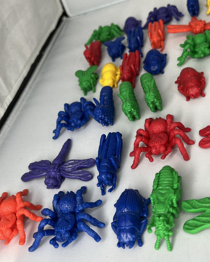 Lot Of 65 Unbranded Insect And Spider Rubber Plastic Figures 1” X 1.5”