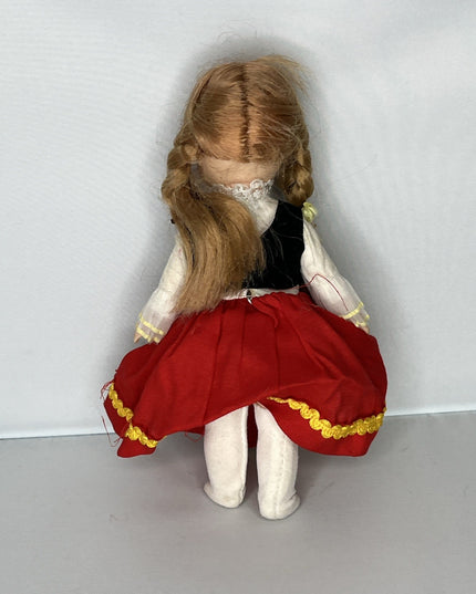 Vintage 7" Fishell Dolls of all Nations Switzerland Doll - As Shown