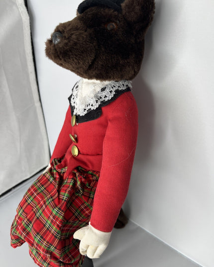 Vintage Mrs Fox Huntsman Equestrian Plush,  Stuffed Fox, Hanford’s Inc.