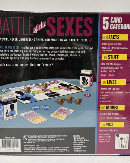 Spin Master Battle of the Sexes Trivia Board Game - (20054276)
