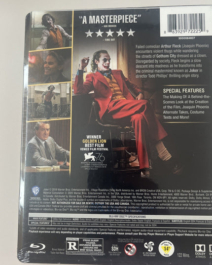 Sealed JOKER Steelbook Blu-ray + DVD 2019 Joaquin Phoenix/ Robert De Niro