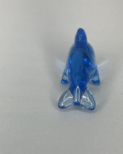 1” Blue Clear Dolphin Figurine - Unbranded