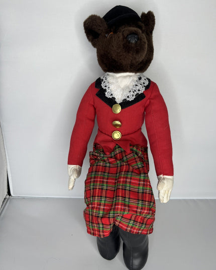 Vintage Mrs Fox Huntsman Equestrian Plush,  Stuffed Fox, Hanford’s Inc.