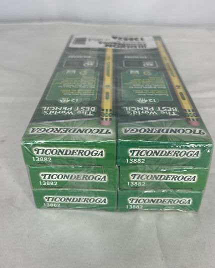 Ticonderoga Dixon 2 Pencils HB Yellow 12 pack boxes - lot of 6 boxes