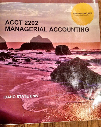 Acct 2202 Managerial Accounting