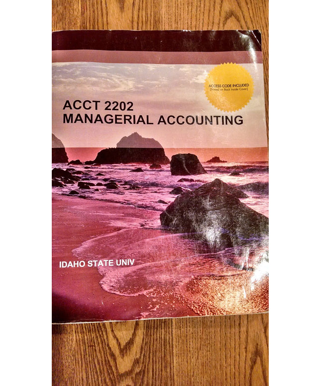 Acct 2202 Managerial Accounting