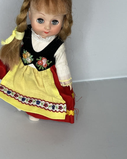 Vintage 7" Fishell Dolls of all Nations Switzerland Doll - As Shown