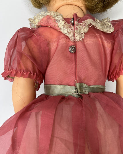 Vintage Shirley Temple Doll 18” - As Is - Pink Dress