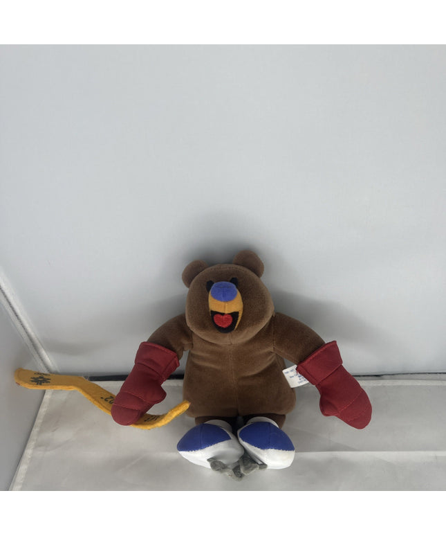 2002 Salt Lake City Winter Olympics Coal The Bear Beanbag 9" Plush Hockey