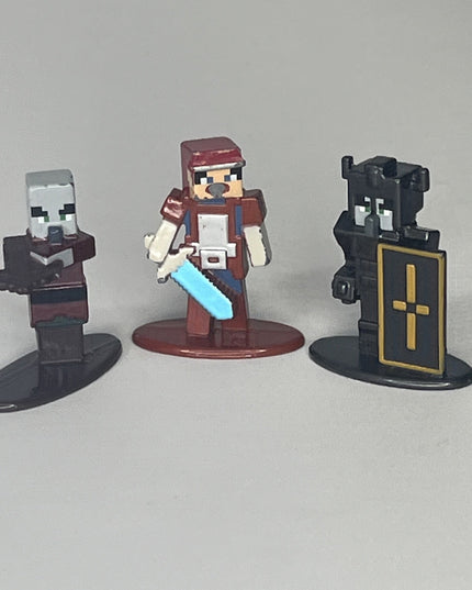 Minecraft Dungeons Lot of Three Diecast 2" Jada Toys Nano Metalfigs