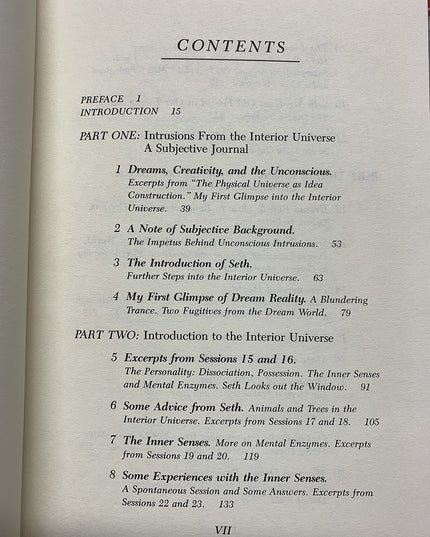 Seth, Dreams and Projections of Consciousness