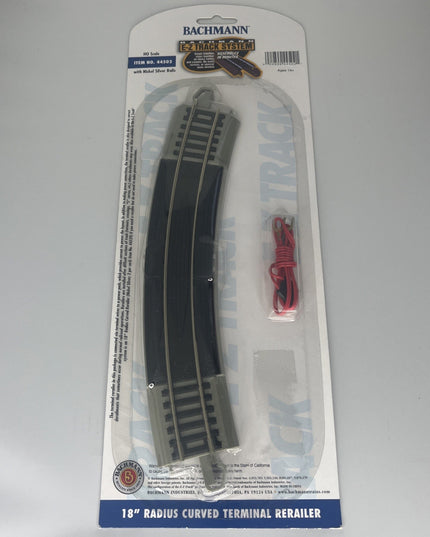 BAC44502  HO Scale EZ 18"" Radius Curve Terminal - Nickel Silver Rails