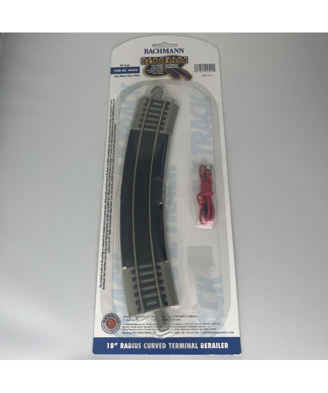 BAC44502  HO Scale EZ 18"" Radius Curve Terminal - Nickel Silver Rails