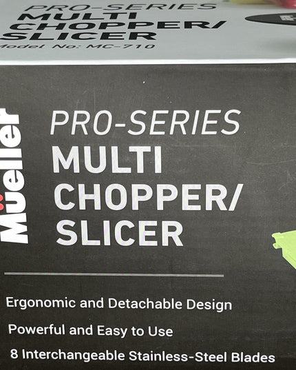 Mueller Pro-Series Multi Chopper/Slicer 8 Interchangeable Stainless Steel Blades