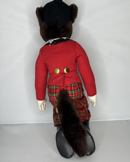 Vintage Mrs Fox Huntsman Equestrian Plush,  Stuffed Fox, Hanford’s Inc.