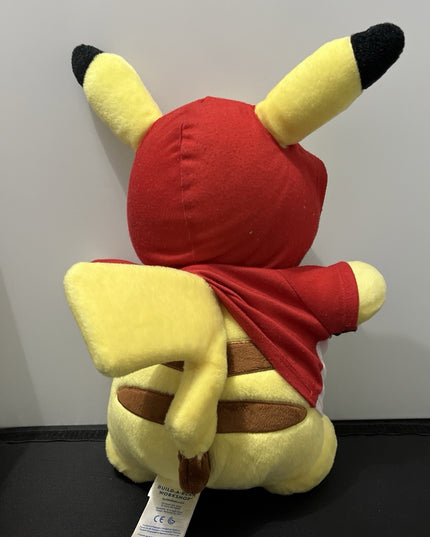 PIKACHU 18 Inch High Genuine Pokemon Red Pokeball Hoodie Plush