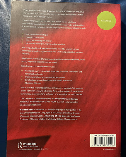 Modern Mandarin Chinese Grammar (Modern Grammars)