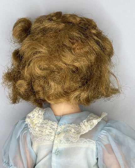 Vintage Shirley Temple Doll 18” - As Is - Blue Dress