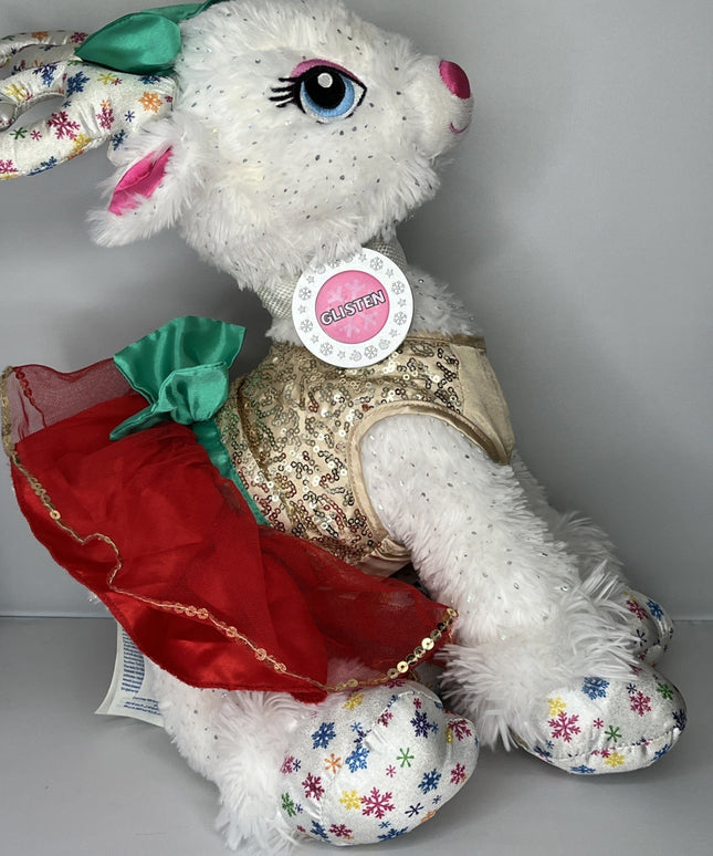 Build a Bear Plush 15" Glisten Reindeer With Festive Outfit - Doesn't Talk
