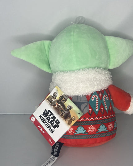 Star Wars BABY YODA GROGU 8.5" PLUSH w/ Christmas Holiday Sweater NWT