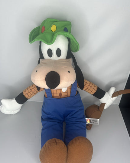 Disney GOOFY Gone Fishing Pole Plush Stuffed Animal 17"
