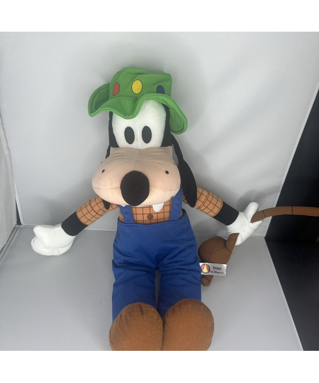 Disney GOOFY Gone Fishing Pole Plush Stuffed Animal 17"