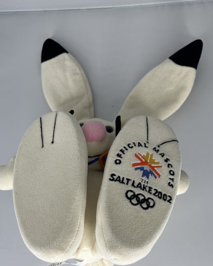 Vintage Tyco Hare 2002 Salt Lake Olympics Bunny Powder Rabbit Mascot Plush 13."