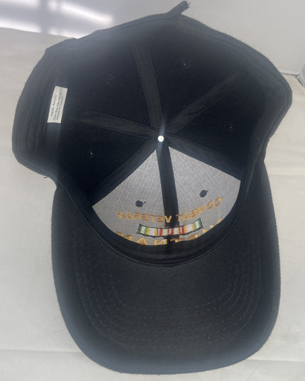 Combat Veteran Vietnam Ribbon Hat - Black