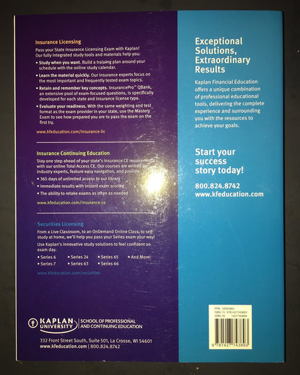 Kaplan Uniform Investment Adviser Law Exam Securities License Exam Manual, 7th