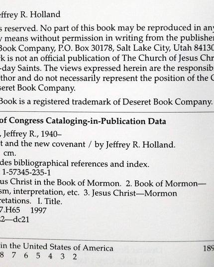 Christ and the New Covenant: The Messianic Message of the Book of Mormon