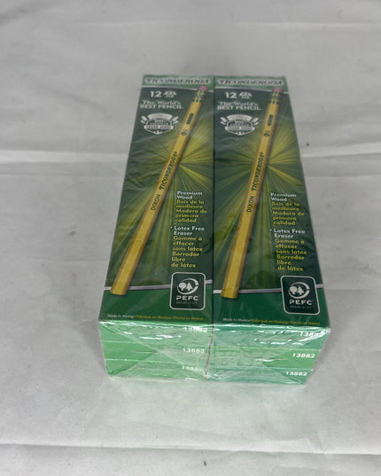 Ticonderoga Dixon 2 Pencils HB Yellow 12 pack boxes - lot of 6 boxes