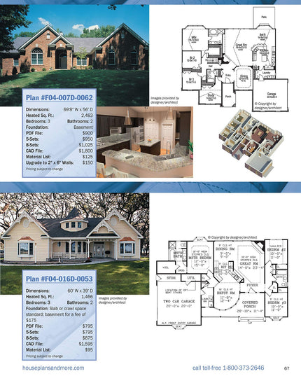 Best-Selling 1-Story Home Plans, Updated 4th Edition: Over 360 Dream-Home Plans