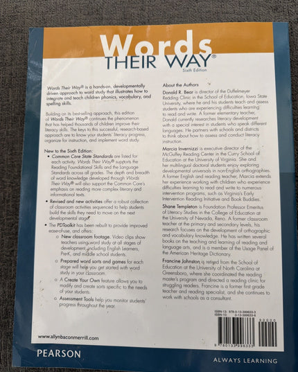 Words Their Way Ser.: Words Their Way : Word Study for Phonics, Vocabulary, and