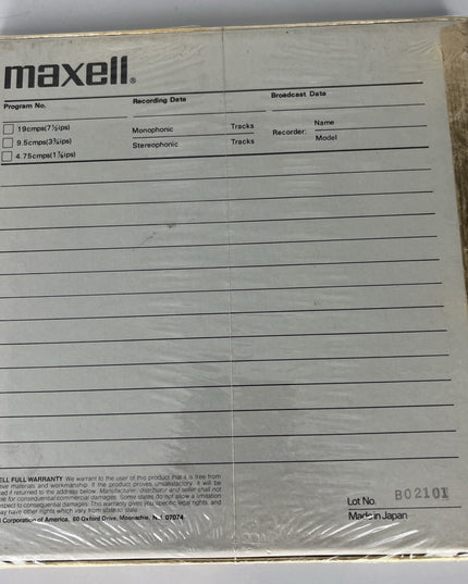 Maxwell UD 25-120 Sound Recording Tape