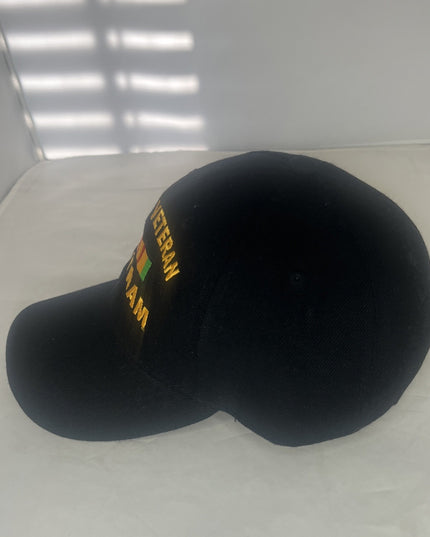 Combat Veteran Vietnam Ribbon Hat - Black